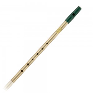 Feadog Single Tin Whistle - Brass - Key of C